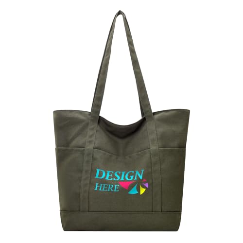 Muka Customized Canvas Heavyweight Taschen -Tasche, personalisierte Logo -Umhängetasche von Muka