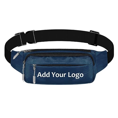 MUKA Benutzerdefinierte Hüfttaschen für Männer und Frauen, Gürteltaschen, personalisierte Logo-Bedruckte Hüfttasche für den Außenbereich, Blau von Muka