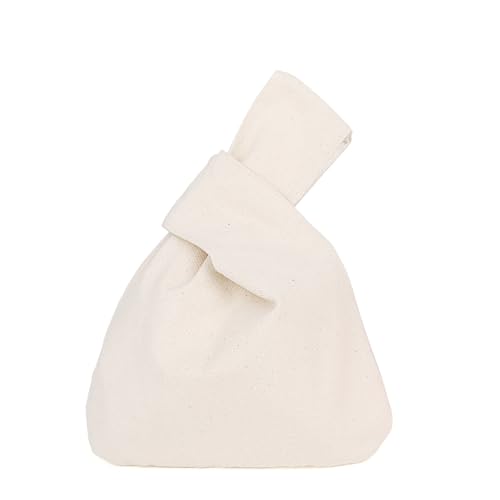 Muka Canvas Knot Wristlet Bag im Japanischen Stil Tasche Knot Handgelenktasche Abendtasche für Frauen- Naturfarbe von Muka