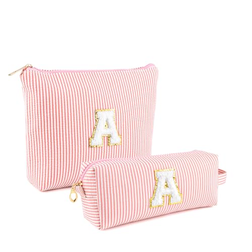 Muka Kosmetik-Organizer, Reise-Kulturbeutel mit Monogramm, für Damen, Teenager, Brautjungfer, Geschenk, Rosa, Größe M Muka Kosmetik-Organizer, Reise-Kulturbeutel mit Monogramm, für Damen, Teenager, Brautjungfer, Geschenk, Rosa, Größe M von Muka