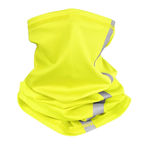 Muka Multifunktionstuch Reflektierende Neck Gaiter Gesichtsmaske Stirnband Bandana Gesichtsschal UV-Schutz Sturmhaube für Sport Radfahren- Gelb Muka Multifunktionstuch Reflektierende Neck Gaiter Gesichtsmaske Stirnband Bandana Gesichtsschal UV-Schutz Sturmhaube für Sport Radfahren- Gelb von Muka