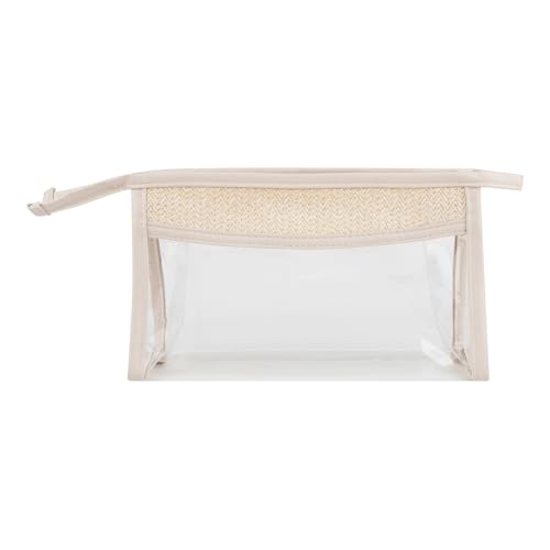 Muka transparente Boho-Make-up-Tasche, Kosmetiktasche mit Reißverschluss, transparente Kulturtasche, Strandgeschenk für Frauen und Mädchen- Transparent von Muka