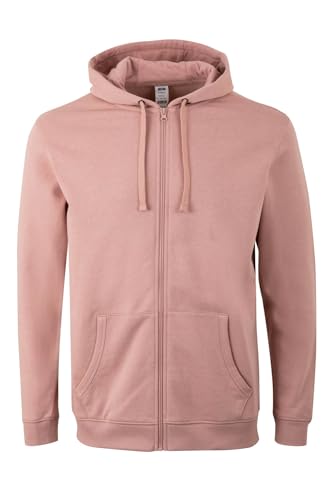Mukua Unisex Sf270u Kapuzenpullover mit Reißverschluss, Blassrosa, L von Mukua