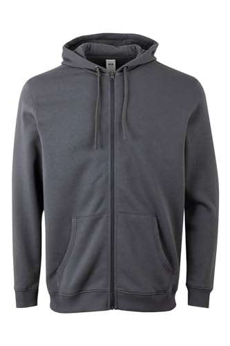 Mukua Unisex Sf270u Kapuzenpullover mit Reißverschluss, Dunkelgrau (40), XXL von Mukua