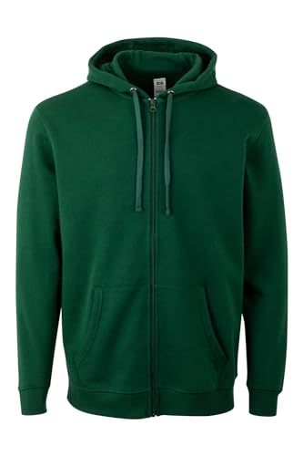 Mukua Unisex Sf270u Kapuzenpullover mit Reißverschluss, Flaschengrün, XL von Mukua