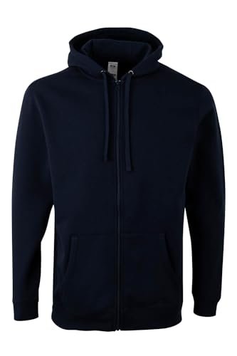 Mukua Unisex Sf270u Kapuzenpullover mit Reißverschluss, Marineblau, M von Mukua