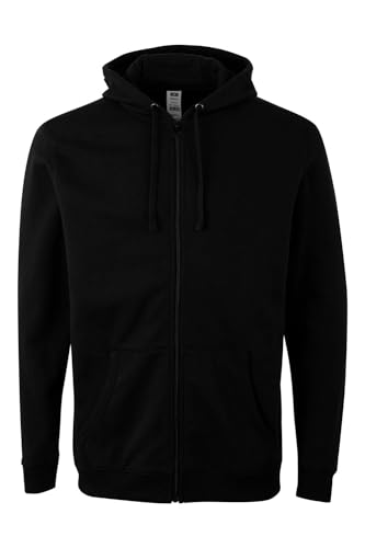 Mukua Unisex Sf270u Kapuzenpullover mit Reißverschluss, Schwarz, S von Mukua