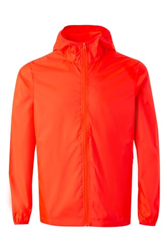 Mukua Unisex Stockton Windjacke Windbreaker, Neonrot, XL Mukua Unisex Stockton Windjacke Windbreaker, Neonrot, XL von Mukua