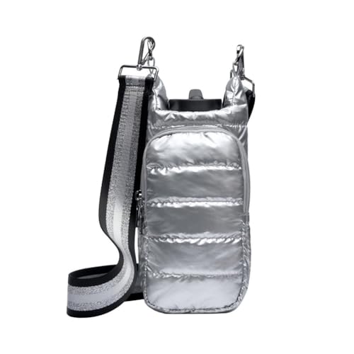 Mukudlt Wasserflaschen-Tasche, Handbecher, Crossbody-Trinkflaschen-Hülle mit Gurt und Taschen, für Damen, Wandern, Camping von Mukudlt