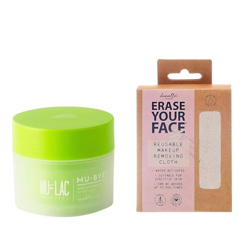 Mulac Cosmetics MU-BYE! Express-Make-up-Entferner-Butter 125 ml Vegan + Eco Friendly Abschminktuch weiß von Mulac