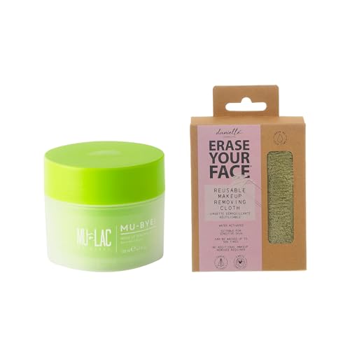 Mulac Cosmetics MU-BYE! Express-Make-up-Entferner-Butter 125 ml Vegan + Eco Friendly Make-up Entferner Tuch Grün von Mulac