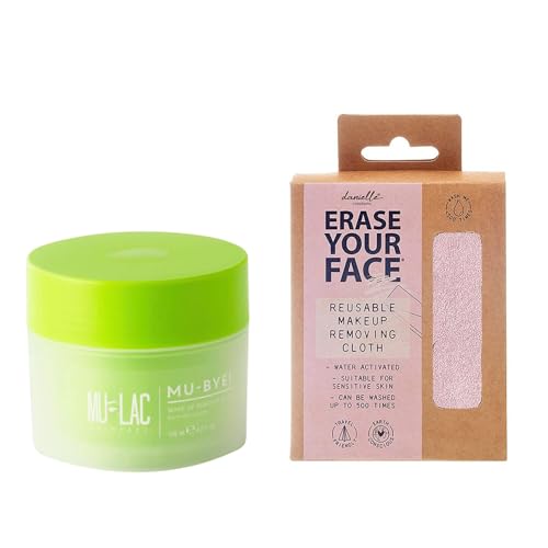 Mulac Cosmetics MU-BYE! Express-Make-up-Entferner-Butter 125 ml Vegan + Eco Friendly Make-up Entferner Tuch Rosa von Mulac