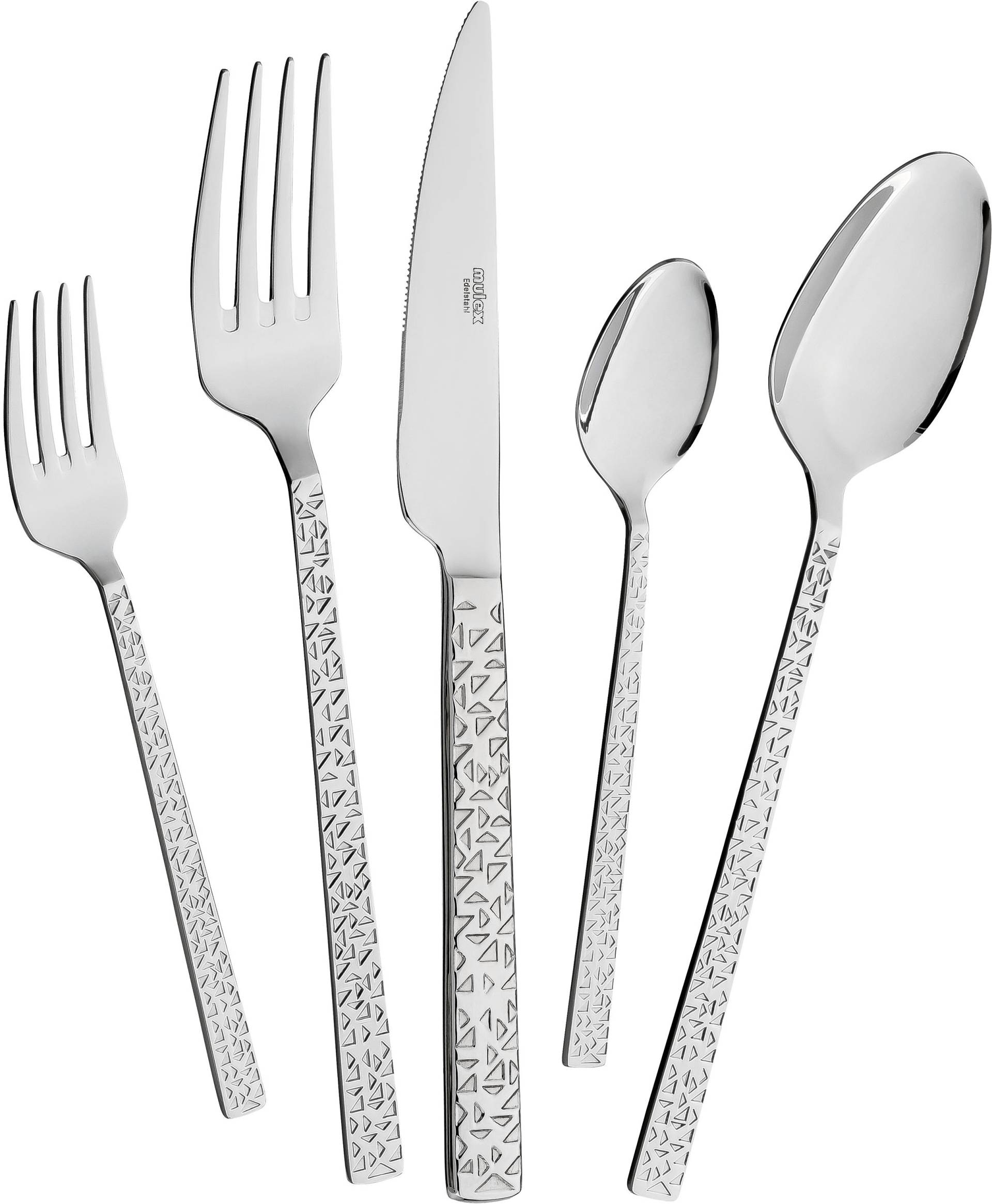 Mulex Besteck-Set "Besteck Siena, mit feiner Hammerschlag-Struktur" elegantes Besteck mit beeindruckend schöner Optik von Mulex