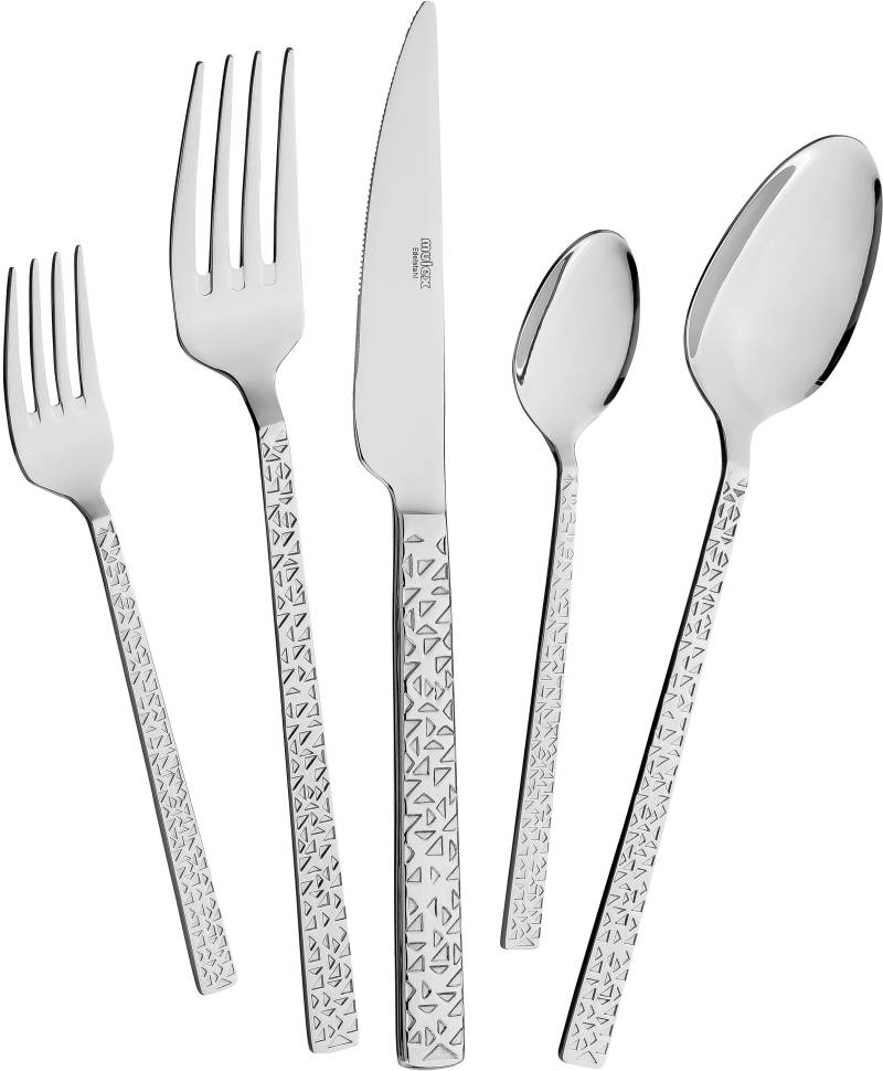 Mulex Besteck-Set "Besteck Siena, mit feiner Hammerschlag-Struktur" elegantes Besteck mit beeindruckend schöner Optik von Mulex