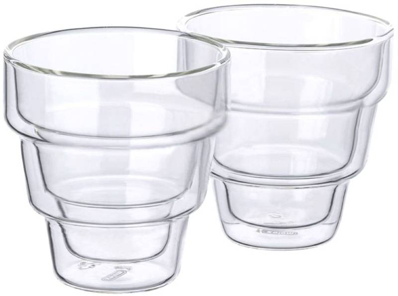Mulex Latte-Macchiato-Glas "Mulex Gläser Set Phoenix" doppelwandiges Trinkglas f. Kaffee, Cappuccino, Latte Macchiatto, 2tlg von Mulex
