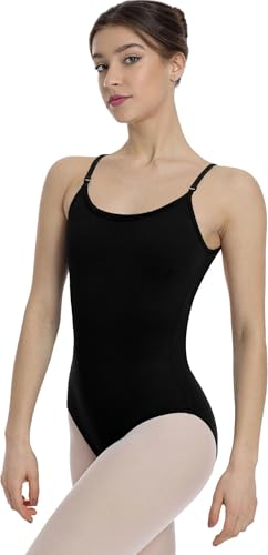 Mulnall Damen Camisole Tanztrikots für Ballett, abnehmbare verstellbare Elastic&Clear Träger, durchgehendes Vorderfutter(4029-06-L) von Mulnall