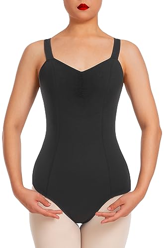 Mulnall Damen Prinzessin Ballett Trikot Full Front Futter Elegant Ballettanzug Bodysuit Gymnastikanzug Tops Jumpsuit Ballettkleidung(23916-06-L) von Mulnall