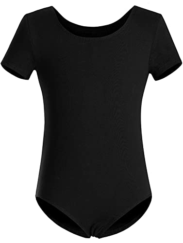 Mulnall Mädchen Team Basic Kurzarm Tanztrikots für Ballett Kinder Baumwolle Turntrikots Tanz Outfit für Frauen Kleinkinder Tanzbekleidung(3027-06-XL) von Mulnall