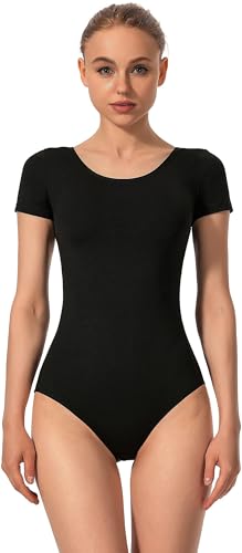 Mulnall Tanztrikot für Damen Ballett Kurzarm Gymnastik Tanzbekleidung Team Basic Erwachsene Gymnastikanzug Trikot Leotard(UK4027-06-S) von Mulnall