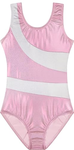 Mulnall Turnanzug Mädchen Ärmellos Gymnastikanzug Mädchen Kinder Gymnastikanzug Klassisch Trikot Gymnastik Training Dancewear für Mädchen 2-10 Jahre(5701-08-120) von Mulnall