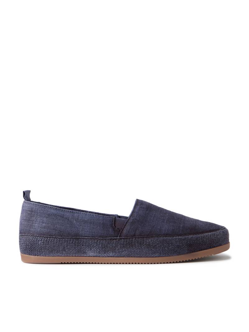 Mulo - Garment-Dyed Canvas Espadrilles - Men - Blue - UK 11 von Mulo