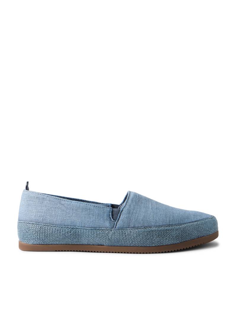 Mulo - Garment-Dyed Canvas Espadrilles - Men - Blue - UK 9.5 von Mulo
