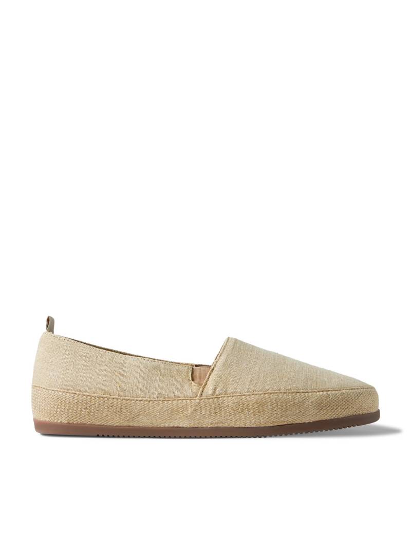 Mulo - Garment-Dyed Linen Espadrilles - Men - Neutrals - UK 8.5 von Mulo