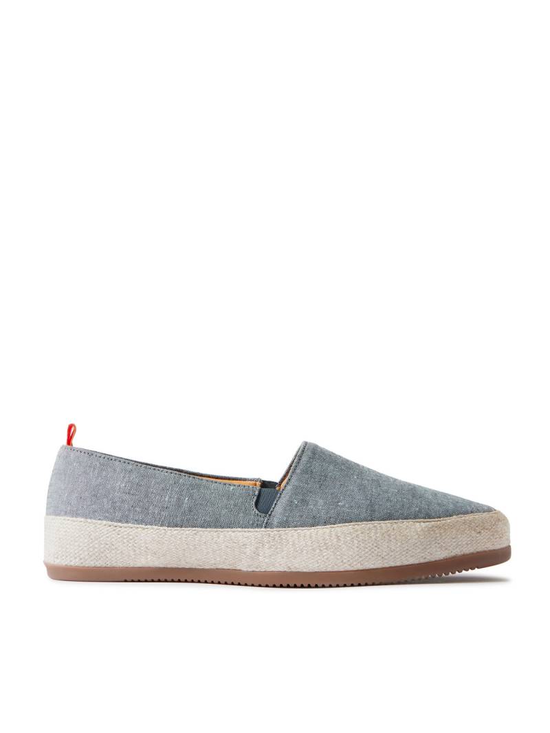 Mulo - Linen Espadrilles - Men - Blue - UK 9 von Mulo