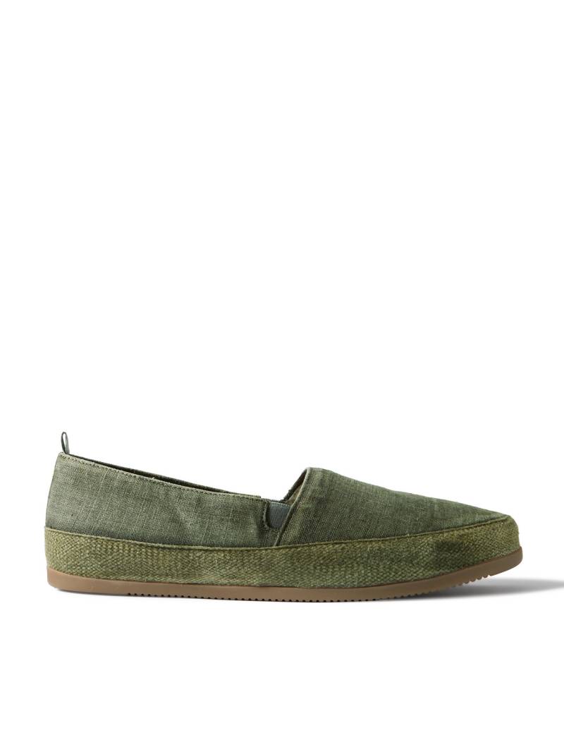 Mulo - Linen Espadrilles - Men - Green - UK 8.5 von Mulo