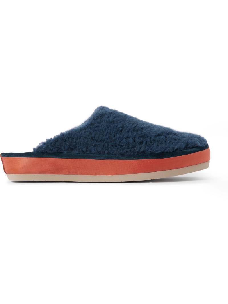 Mulo - Shearling Slippers - Men - Blue - UK 7 von Mulo