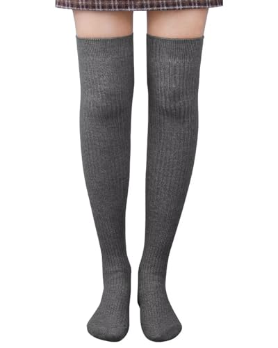 Mulor Kniestrümpfe Damen Extra lang für Mädchen Frauen Warmhalten im Herbst und Winter Einheitsgröße von Mulor