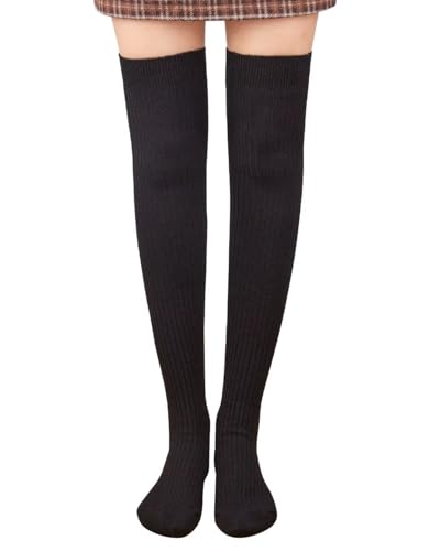 Mulor Kniestrümpfe Damen Extra lang für Mädchen Frauen Warmhalten im Herbst und Winter Einheitsgröße von Mulor