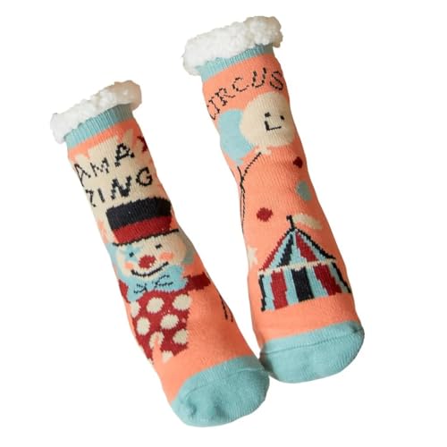 Mulor Weihnachts hausschuhsocken Wadenlänge Kuschelsocken Unisex mit rutschfesten Grippern Fleece Futter Weihnachtsgeschenke von Mulor