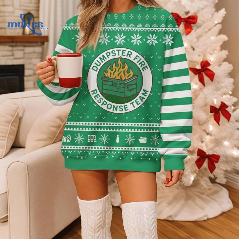 Dumpster Fire Response Team Hässliche Weihnachten Pullover, 2025 Weihnachtspullover, Urlaub Liebhaber Geschenke, Winter Shirt von MulteeShirts