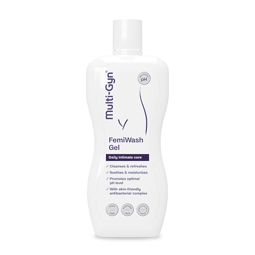 Multi-Gyn FemiWash Gel 220 ml – Tägliche Intimhygiene für Frauen – Seifenfrei, parfümfrei, – Mit beruhigendem Panthenol, Aloe, Milchsäure und antibakteriellem Komplex – Optimaler pH-Wert von Multi-Gyn