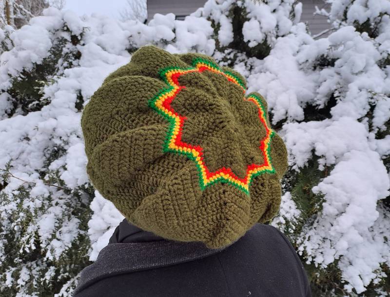 Chevron Beanie Rasta Hut, Dreadlock Krone, Slouchy Reggae Chevron Beanie Rasta Hut, Dreadlock Krone, Slouchy Reggae von MultiKultiCrafts