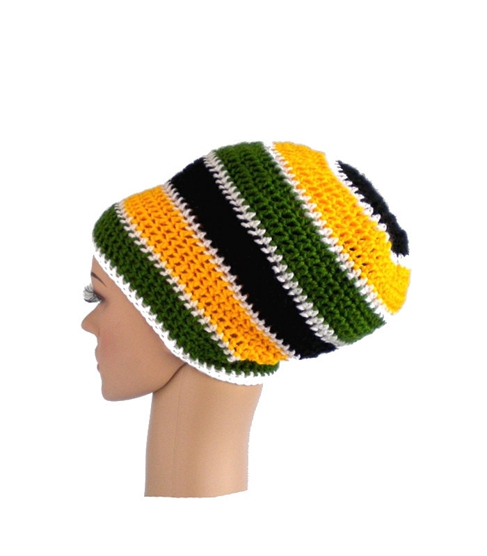 Rasta Krone, Jamaika Mütze, Dreadlock Slouchy Mütze Mit Streifen Rasta Krone, Jamaika Mütze, Dreadlock Slouchy Mütze Mit Streifen von MultiKultiCrafts