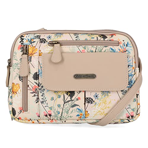 MultiSac Damen Zippy Umhängetasche mit 3 Fächern Cross-Body, Catalina Floral von MultiSac