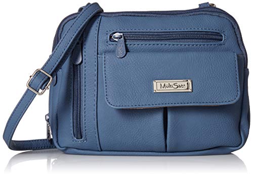 MultiSac Damen Zippy Tasche mit 3 Fächern Crossbody, Denim von MultiSac