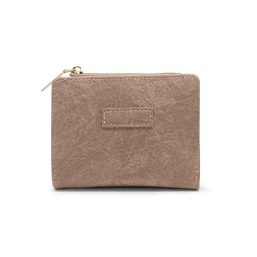 MultiValue Geldbeutel Damen, Der Renaissance-Stil Portemonnaie Damen Klein Dickes Solid Colour Reise Geldbörse Leder Mini Geldbörse Damen zur Aufbewahrung von Karten Münze (Rosa) von MultiValue