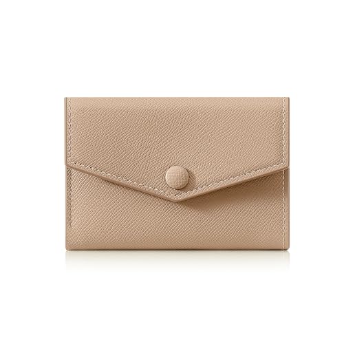 MultiValue Geldbörse Damen Klein, Trifold Portemonnaie Damen mit ID-Fenster, PU Leder Card Holder mit 8 Kartenfäche (Braun) von MultiValue