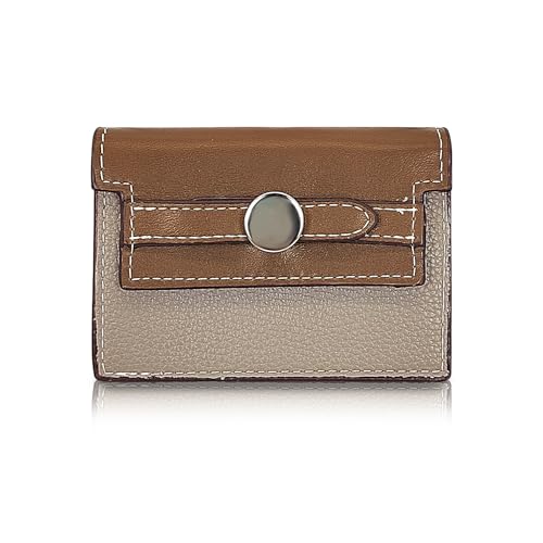 MultiValue Kreditkartenetui, Schnappverschluss, Leder, Kreditkartenetui, kompaktes Kartenetui, Halter für Damen, Visitenkartenetui mit 9 Kreditkartenfächern und 2 Geldfächern, grau, S, Modern von MultiValue