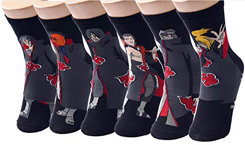 Multiculture 6 Paar Socken set Akatsuki Motiv und mehr… (Akatsuki Schwarz) von Multiculture