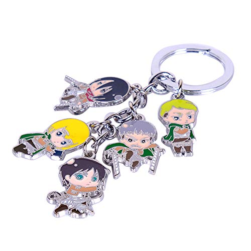 Multiculture Schlüsselanhänger mit 5 Chibi Figuren Anime von Multiculture