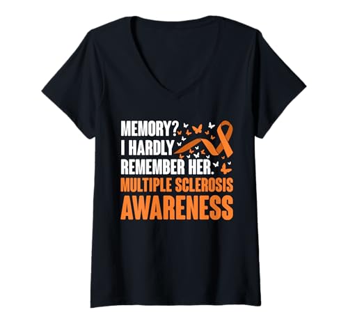 Damen Memory? I Hardly Remember Her MS Multiple Sclerosis T-Shirt mit V-Ausschnitt Damen Memory? I Hardly Remember Her MS Multiple Sclerosis T-Shirt mit V-Ausschnitt von Multiple Sklerose Bewusstsein Design Idee