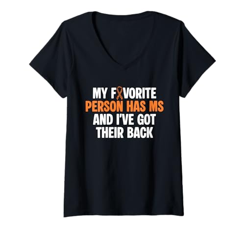 Damen My Favorite Person Has MS Multiple Sclerosis Awareness T-Shirt mit V-Ausschnitt Damen My Favorite Person Has MS Multiple Sclerosis Awareness T-Shirt mit V-Ausschnitt von Multiple Sklerose Bewusstsein Design Idee