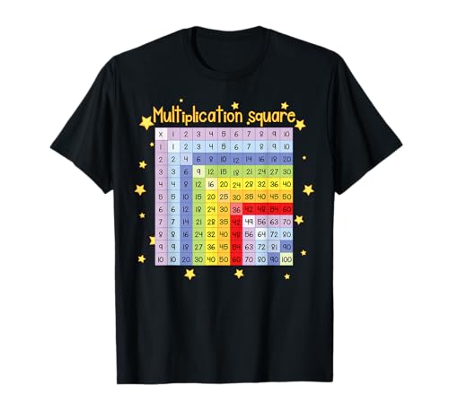 Multiplication Square Table Fun Math Chart Kids Teacher Gift T-Shirt Multiplication Square Table Fun Math Chart Kids Teacher Gift T-Shirt von Multiplication Tables Fun Gifts
