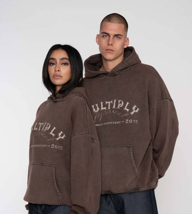Multiply Apparel - Amphitheater - Oversize-Kapuzenpullover in türkischem Kaffeebraun von Multiply Apparel