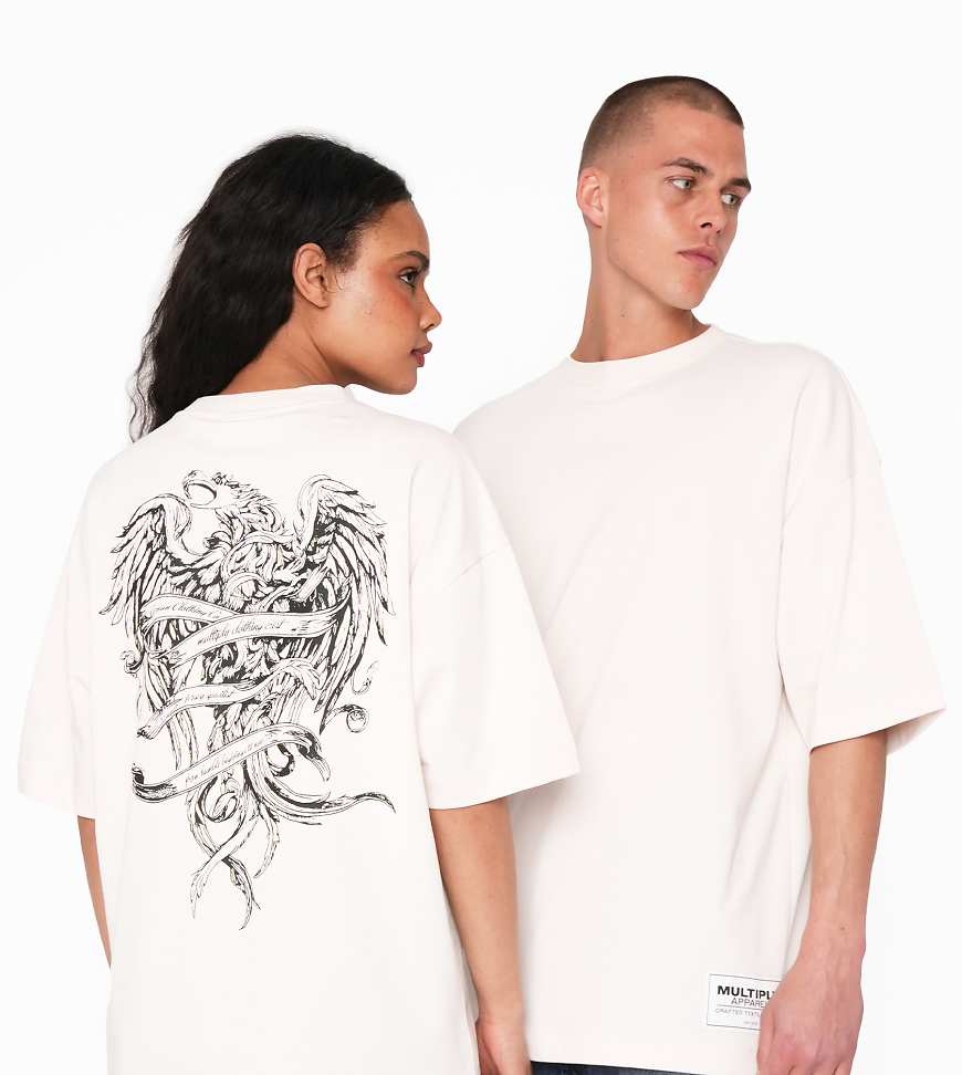 Multiply Apparel - Ashes - Oversize-T-Shirt in Wollweiß Multiply Apparel - Ashes - Oversize-T-Shirt in Wollweiß von Multiply Apparel