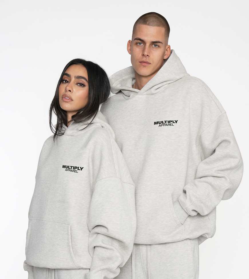 Multiply Apparel - Buff - Oversize-Kapuzenpullover in meliertem Grau Multiply Apparel - Buff - Oversize-Kapuzenpullover in meliertem Grau von Multiply Apparel